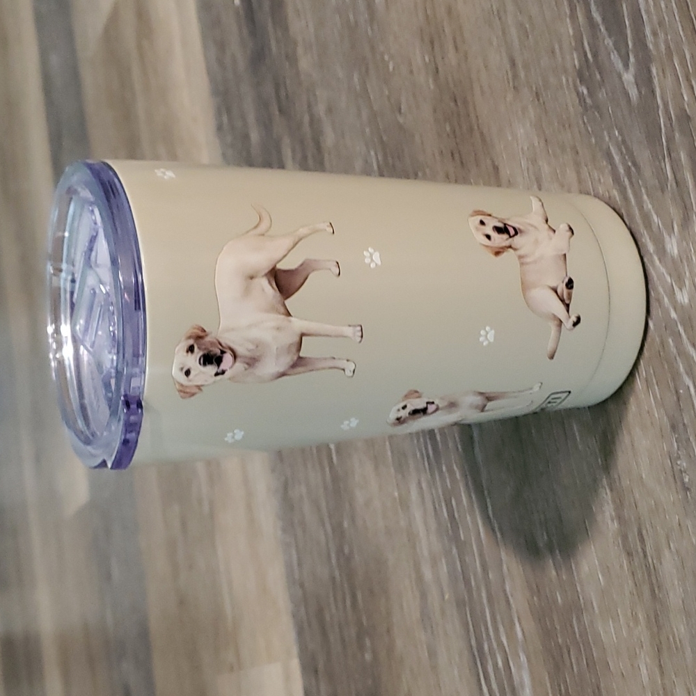 Serengeti yellow Labrador coffee tumbler *new lab dog